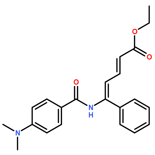 2,4-Pentadienoic acid, 5-[[4-(dimethylamino)benzoyl]amino]-5-phenyl-, ethyl ester, (2E,4Z)- 