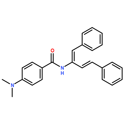 Benzamide, 4-(dimethylamino)-N-[(1E,2E)-3-phenyl-1-(phenylmethylene)-2-propen-1-yl]- 