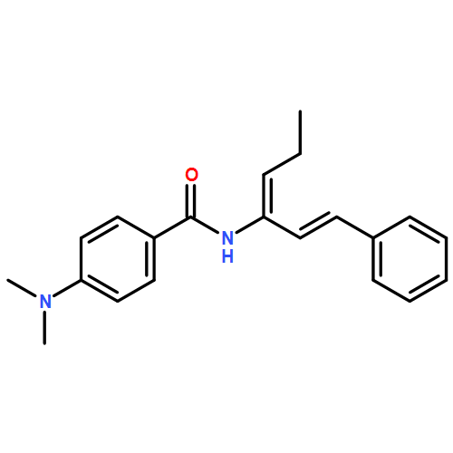 Benzamide, 4-(dimethylamino)-N-[(1E)-1-[(1E)-2-phenylethenyl]-1-buten-1-yl]- 