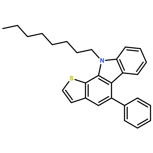 10H-Thieno[2,3-a]carbazole, 10-octyl-5-phenyl- 