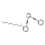 Benzenamine, N-octyl-2-[2-[3-(2-phenylethynyl)-2-thienyl]ethynyl]- 