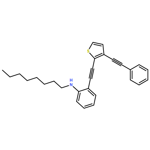 Benzenamine, N-octyl-2-[2-[3-(2-phenylethynyl)-2-thienyl]ethynyl]- 