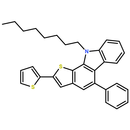 10H-Thieno[2,3-a]carbazole, 10-octyl-5-phenyl-2-(2-thienyl)- 