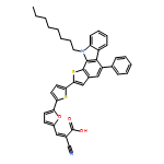 2-Propenoic acid, 2-cyano-3-[5-[5-(10-octyl-5-phenyl-10H-thieno[2,3-a]carbazol-2-yl)-2-thienyl]-2-furanyl]-, (2E)- 