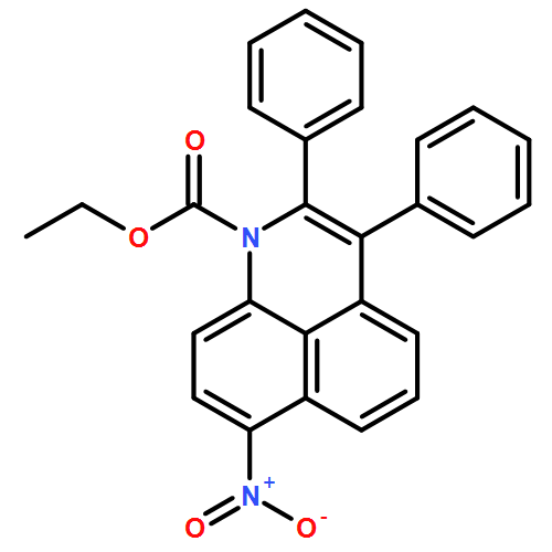 1H-Benzo[de]quinoline-1-carboxylic acid, 7-nitro-2,3-diphenyl-, ethyl ester 