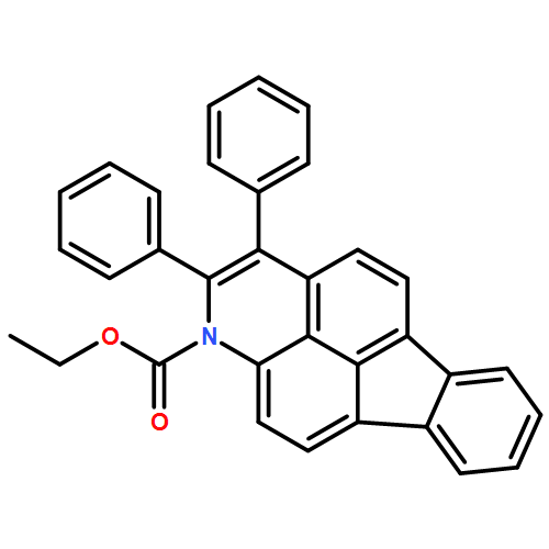 1H-Fluoreno[2,1,9-def]quinoline-1-carboxylic acid, 2,3-diphenyl-, ethyl ester 