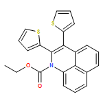 1H-Benzo[de]quinoline-1-carboxylic acid, 2,3-di-2-thienyl-, ethyl ester 