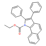 1H-Benz[g]indole-1-carboxylic acid, 2,3-diphenyl-, ethyl ester 