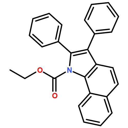 1H-Benz[g]indole-1-carboxylic acid, 2,3-diphenyl-, ethyl ester 