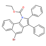 1H-Benz[g]indole-1-carboxylic acid, 5-bromo-2,3-diphenyl-, ethyl ester 