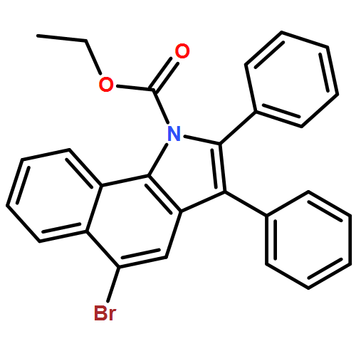 1H-Benz[g]indole-1-carboxylic acid, 5-bromo-2,3-diphenyl-, ethyl ester 