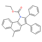 1H-Benz[g]indole-1-carboxylic acid, 5-methyl-2,3-diphenyl-, ethyl ester 