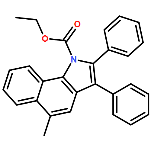 1H-Benz[g]indole-1-carboxylic acid, 5-methyl-2,3-diphenyl-, ethyl ester 