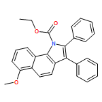 1H-Benz[g]indole-1-carboxylic acid, 6-methoxy-2,3-diphenyl-, ethyl ester 