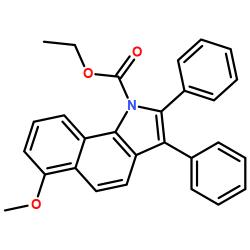 1H-Benz[g]indole-1-carboxylic acid, 6-methoxy-2,3-diphenyl-, ethyl ester 