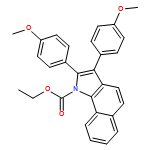 1H-Benz[g]indole-1-carboxylic acid, 2,3-bis(4-methoxyphenyl)-, ethyl ester 