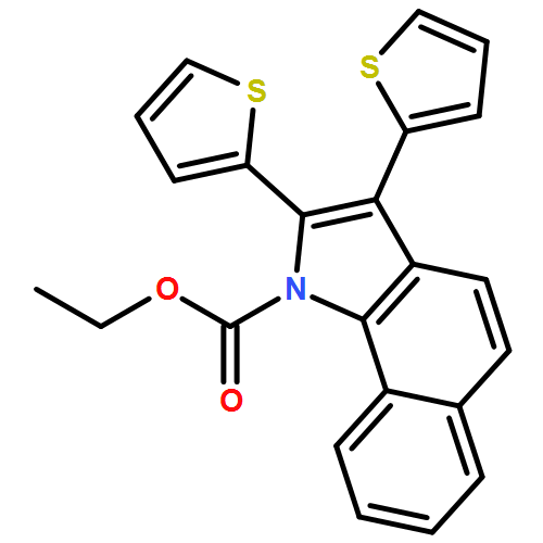 1H-Benz[g]indole-1-carboxylic acid, 2,3-di-2-thienyl-, ethyl ester 