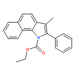 1H-Benz[g]indole-1-carboxylic acid, 3-methyl-2-phenyl-, ethyl ester 