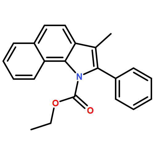 1H-Benz[g]indole-1-carboxylic acid, 3-methyl-2-phenyl-, ethyl ester 