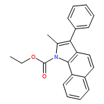 1H-Benz[g]indole-1-carboxylic acid, 2-methyl-3-phenyl-, ethyl ester 