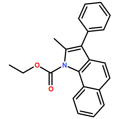 1H-Benz[g]indole-1-carboxylic acid, 2-methyl-3-phenyl-, ethyl ester 