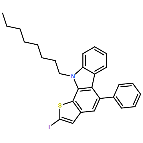 10H-Thieno[2,3-a]carbazole, 2-iodo-10-octyl-5-phenyl- 