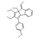 Cyclopent[a]indene, 1,2,8a-triethyl-8-ethylidene-8,8a-dihydro-3-(4-methoxyphenyl)-, (8E)- 