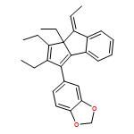 1,3-Benzodioxole, 5-[(8E)-1,2,8a-triethyl-8-ethylidene-8,8a-dihydrocyclopent[a]inden-3-yl]- 