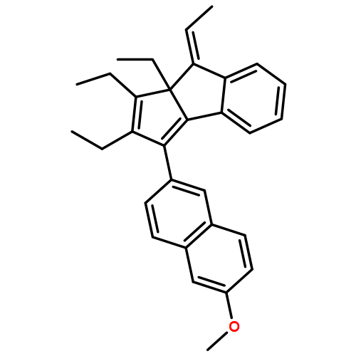 Cyclopent[a]indene, 1,2,8a-triethyl-8-ethylidene-8,8a-dihydro-3-(6-methoxy-2-naphthalenyl)-, (8E)- 