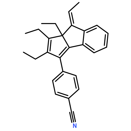 Benzonitrile, 4-[(8E)-1,2,8a-triethyl-8-ethylidene-8,8a-dihydrocyclopent[a]inden-3-yl]- 