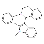 Isoquinoline, 1-(1,2-dimethyl-1H-indol-3-yl)-1,2,3,4-tetrahydro-2-phenyl- 