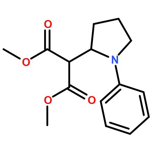 Propanedioic acid, 2-(1-phenyl-2-pyrrolidinyl)-, 1,3-dimethyl ester 