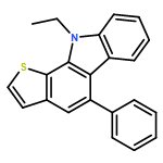 10H-Thieno[2,3-a]carbazole, 10-ethyl-5-phenyl- 