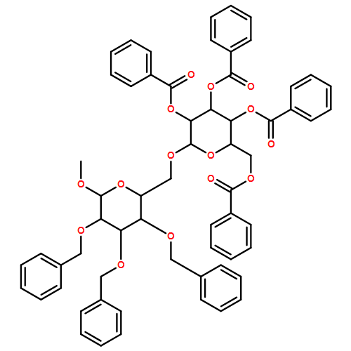 α-D-Glucopyranoside, methyl 2,3,4-tris-O-(phenylmethyl)-6-O-(2,3,4,6-tetra-O-benzoyl-β-D-glucopyranosyl)- 