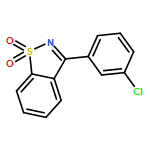 1,2-Benzisothiazole, 3-(3-chlorophenyl)-, 1,1-dioxide 