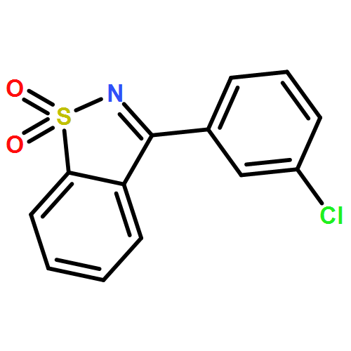 1,2-Benzisothiazole, 3-(3-chlorophenyl)-, 1,1-dioxide 