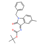 Carbamic acid, N-[1,2-dihydro-5-methyl-2-oxo-1-(phenylmethyl)-3H-indol-3-ylidene]-, 1,1-dimethylethyl ester 