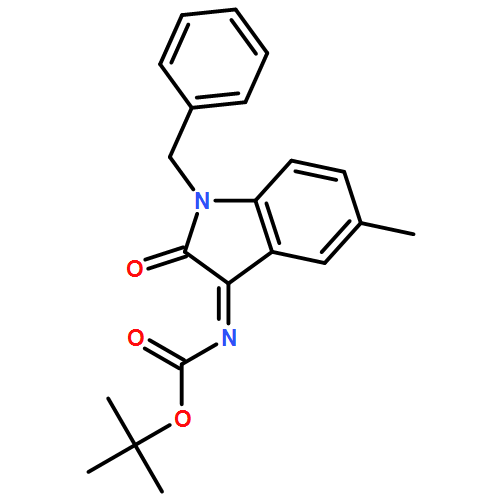 Carbamic acid, N-[1,2-dihydro-5-methyl-2-oxo-1-(phenylmethyl)-3H-indol-3-ylidene]-, 1,1-dimethylethyl ester 