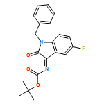 Carbamic acid, N-[5-fluoro-1,2-dihydro-2-oxo-1-(phenylmethyl)-3H-indol-3-ylidene]-, 1,1-dimethylethyl ester 