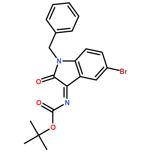 Carbamic acid, N-[5-bromo-1,2-dihydro-2-oxo-1-(phenylmethyl)-3H-indol-3-ylidene]-, 1,1-dimethylethyl ester 