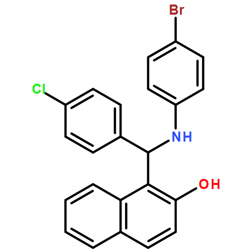 2-Naphthalenol, 1-[(R)-[(4-bromophenyl)amino](4-chlorophenyl)methyl]- 