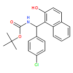 Carbamic acid, N-[(R)-(4-chlorophenyl)(2-hydroxy-1-naphthalenyl)methyl]-, 1,1-dimethylethyl ester 