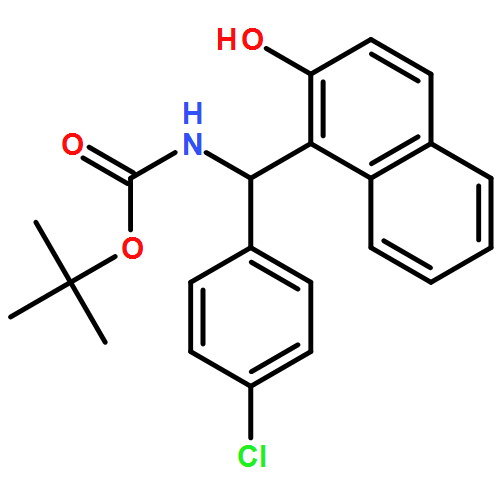 Carbamic acid, N-[(R)-(4-chlorophenyl)(2-hydroxy-1-naphthalenyl)methyl]-, 1,1-dimethylethyl ester 