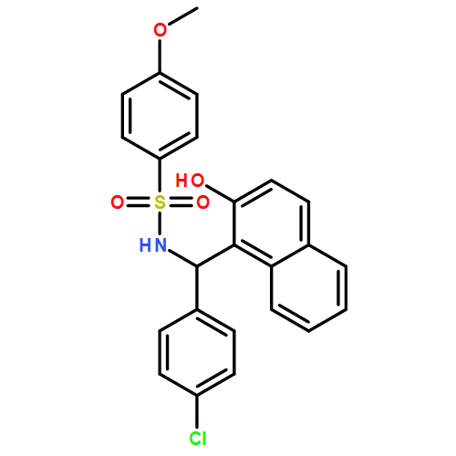 Benzenesulfonamide, N-[(R)-(4-chlorophenyl)(2-hydroxy-1-naphthalenyl)methyl]-4-methoxy- 