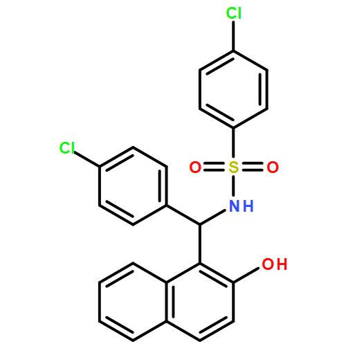 Benzenesulfonamide, 4-chloro-N-[(R)-(4-chlorophenyl)(2-hydroxy-1-naphthalenyl)methyl]- 