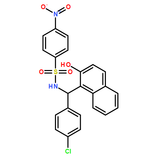 Benzenesulfonamide, N-[(R)-(4-chlorophenyl)(2-hydroxy-1-naphthalenyl)methyl]-4-nitro- 