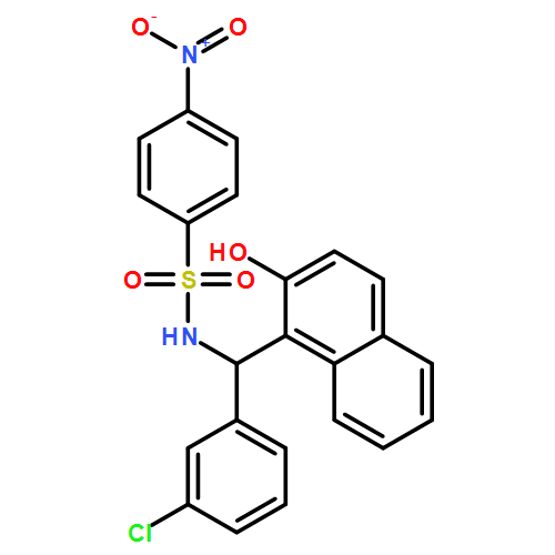 Benzenesulfonamide, N-[(R)-(3-chlorophenyl)(2-hydroxy-1-naphthalenyl)methyl]-4-nitro- 