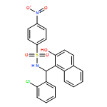 Benzenesulfonamide, N-[(S)-(2-chlorophenyl)(2-hydroxy-1-naphthalenyl)methyl]-4-nitro- 