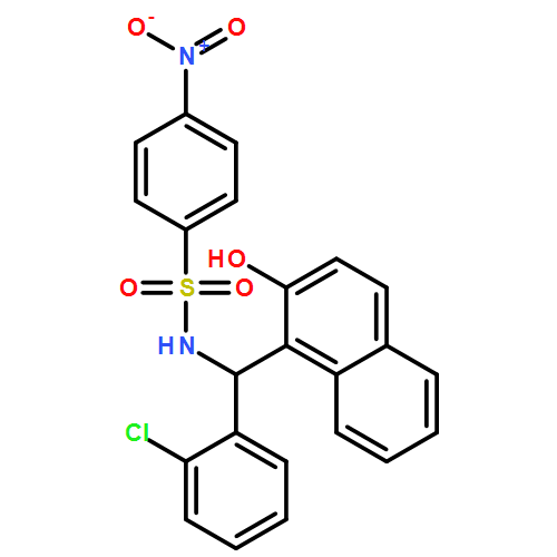 Benzenesulfonamide, N-[(S)-(2-chlorophenyl)(2-hydroxy-1-naphthalenyl)methyl]-4-nitro- 