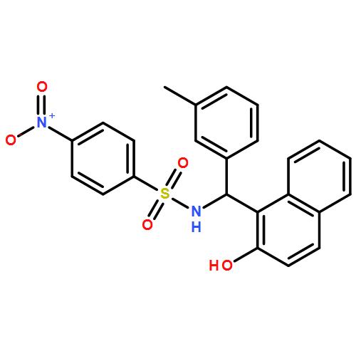 Benzenesulfonamide, N-[(R)-(2-hydroxy-1-naphthalenyl)(3-methylphenyl)methyl]-4-nitro- 